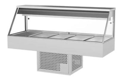 Woodson / WR.CFS25 / 2 Rows, 5 Bays Cold Food Displays (Straight Glass, 10A) - 0.84kW / 230kg / W1680 x D608 x H690 / 1Y Warranty