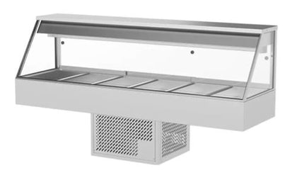 Woodson WR.CFS26  2 Rows, 6 Bays Cold Food Displays (Straight Glass, 10A) - 0.84kW / 284kg / W2005 x D608 x H690 / 1Y Warranty