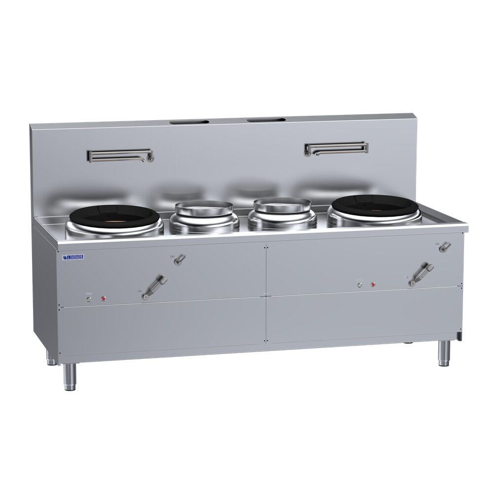 Luus WV-1A2P1A - Fo San Wok 2 Air-Blast Burners and 2 Centre Pots