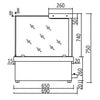 Atosa Square Glass Hot Food Display CRB-4 730MM
