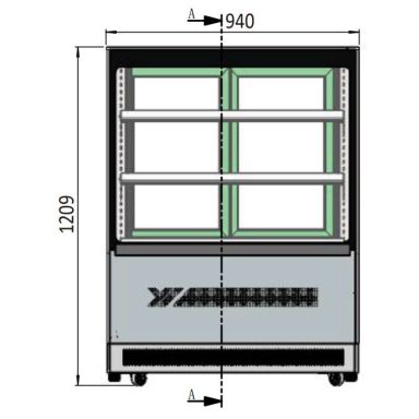 ATOSA DF127F Square Cake Showcase 3 Tier 395L 1200mm