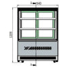 ATOSA DF127F Square Cake Showcase 3 Tier 395L 1200mm