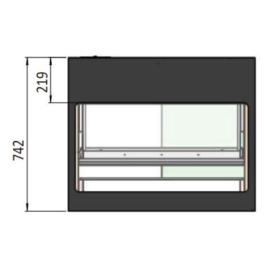 ATOSA DF127F Square Cake Showcase 3 Tier 395L 1200mm