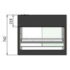 ATOSA DF127F Square Cake Showcase 3 Tier 395L 1200mm