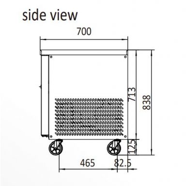 Atosa EPF3422 Two Door Underbench Fridge 280L  1360(W)