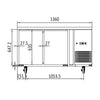 Atosa EPF3422 Two Door Underbench Fridge 280L  1360(W)