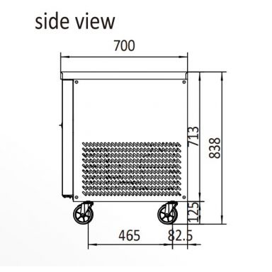 Atosa EPF3442 Four Door Under Bench Fridge 560L 2230(W)