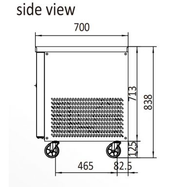 Atosa EPF3462 2 Door Under Bench Freezer 280L 1360(W)