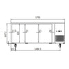 Atosa EPF3472 Two Door Under bench Freezer 450L 1795(W)