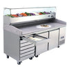 Atosa EPF3480  2 Door Pizza Prep Table Refrigerator 485L 2010(W)