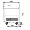 Atosa EPF3480  2 Door Pizza Prep Table Refrigerator 485L 2010(W)