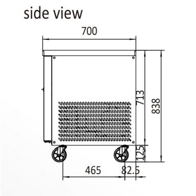 Atosa EPF3482 2 Door Under Bench Freezer 560L  2230(W)