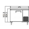 ATOSA MPF8201 Single Door Pizza Prep Table Fridge 396L 1117mm