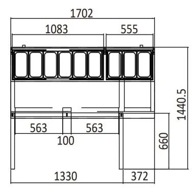 ATOSA MPF8202 Double Door Pizza Prep Fridge 566L 1702mm