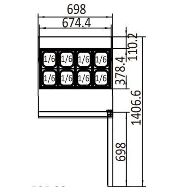 ATOSA MSF8301 Single Door Sandwich Prep Fridge 203L 698mm