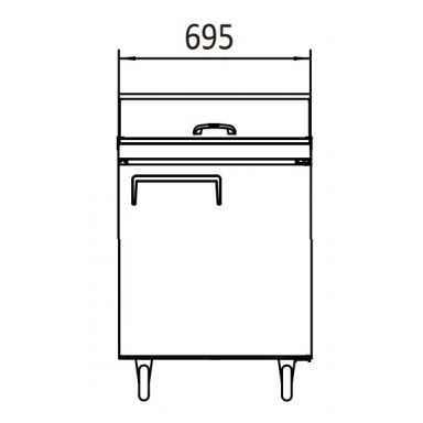 ATOSA MSF8301 Single Door Sandwich Prep Fridge 203L 698mm