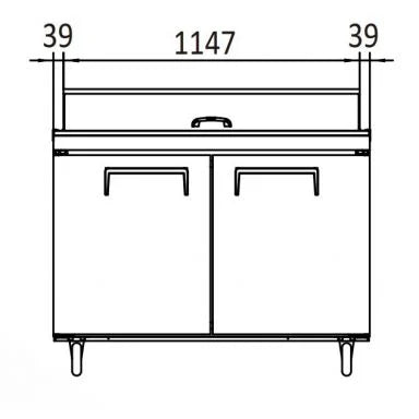 ATOSA MSF8302 2 Doors Sandwich prep Fridge 379L