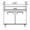 ATOSA MSF8302 2 Doors Sandwich prep Fridge 379L