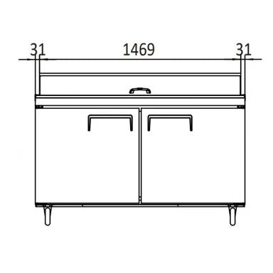 ATOSA MSF8303 Sandwich Prep Fridge 487L