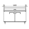 ATOSA MSF8303 Sandwich Prep Fridge 487L