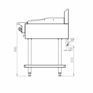 B+S Black Combination 300mm Grill Plate & 300mm Char Broiler BT-GRP3-CBR3