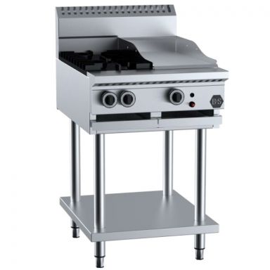 B+S Black Combination Two Open Burners & 300mm Grill Plate BT-SB2-GRP3