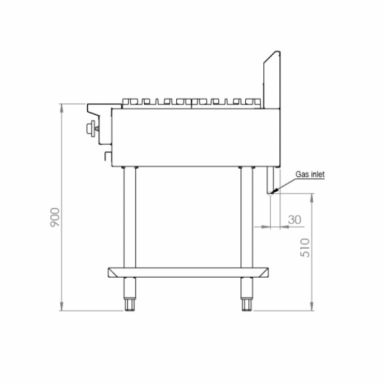B+S Black Four Burner Boiling Top BT-SB4