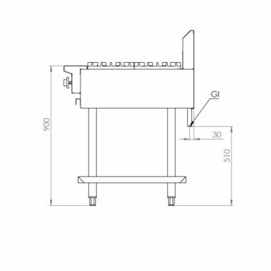 B+S Black Six Burner Boiling Top BT-SB6