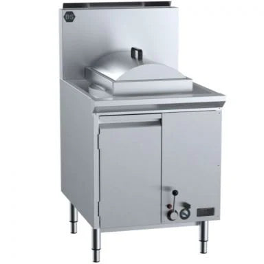 B+S Black Single Hole Waterless Heat Exchange Steamer with Cheung Fun insert CFPSF-1HE