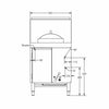 B+S Black Single Hole Waterless Heat Exchange Steamer with Cheung Fun insert CFPSF-1HE