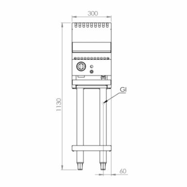 B+S Black Grill Plate 300mm GRP-3