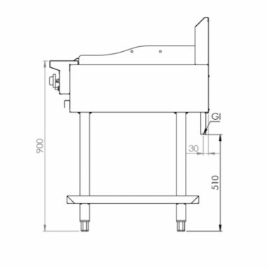 B+S Black Grill Plate 300mm GRP-3
