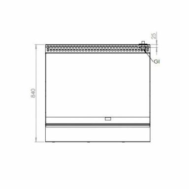 B+S Black Grill Plate 900mm GRP-9