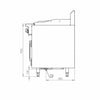 B+S Black Oven with 300mm Char Broiler & Four Open Burners OV-SB4-CBR3