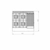 B+S Black Oven with 300mm Char Broiler & Four Open Burners OV-SB4-CBR3