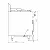 B+S Black Oven with 300mm Grill Plate & Two Open Burners OV-SB2-GRP3