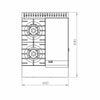 B+S Black Oven with 300mm Grill Plate & Two Open Burners OV-SB2-GRP3
