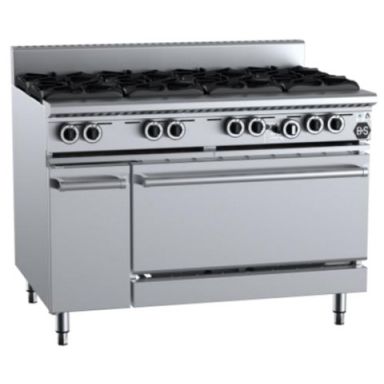 B+S Black Eight Burner Oven OV-SB8