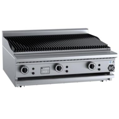 B+S Black Char Broiler 900mm Bench Mounted CBR-9BM