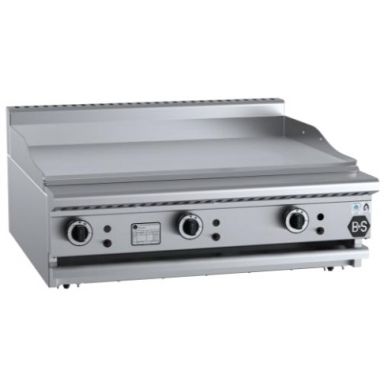 B+S Black Grill Plate 900mm Bench Mounted GRP-9BM