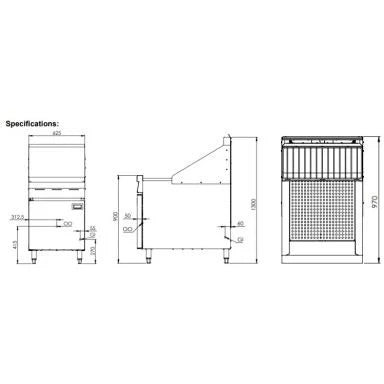 B+S Rapid RF-1 Fryers Single Pan