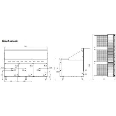 B+S Black Fryers Three Pan RF-3