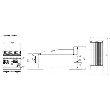 B+S K+ Char Broilers 300mm Bench Mounted KCBR-3BM