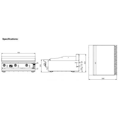 B+S K+ Grill Plates 900mm Bench Mounted KGRP-9BM