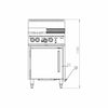 B+S Black Oven with 300mm Char Broiler & Two Open Burners OV-SB2-CBR3