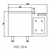 Anvil Glacian BCG61420 Slimline 660mm Deep 2 Door Glass Underbench Fridge