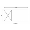 Anvil Glacian BCG61420 Slimline 660mm Deep 2 Door Glass Underbench Fridge