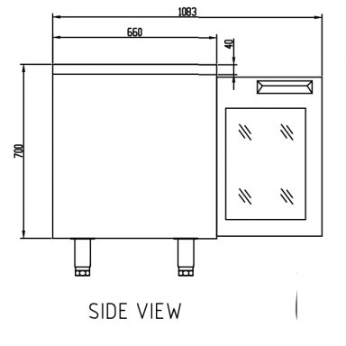 Anvil Glacian BCS61885 Slimline 660mm Deep 3 Door S/S Underbench Fridge