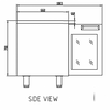 Anvil Glacian BCS61885 Slimline 660mm Deep 3 Door S/S Underbench Fridge
