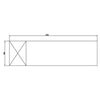 Anvil Glacian BCG62350 Slimline 660mm Deep 4 Door Glass Underbench Fridge